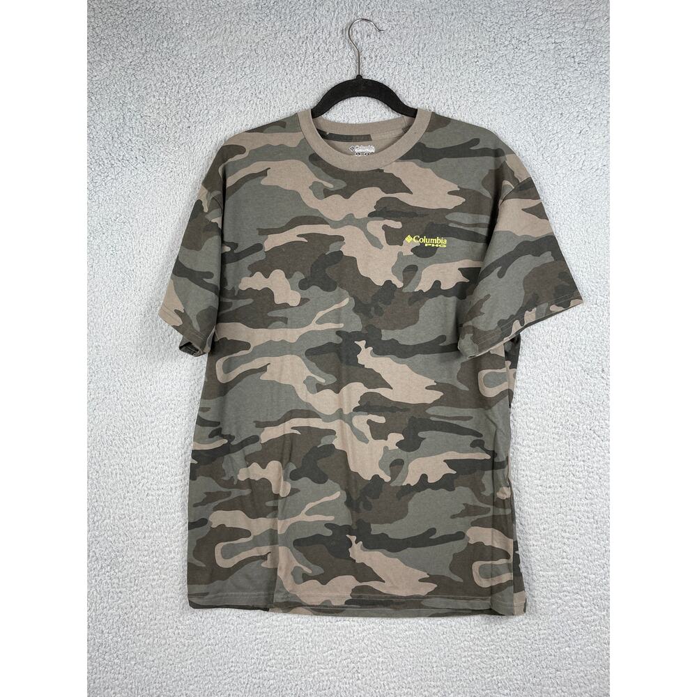 Columbia Men's Size L Camo Elements Of Hunting Short Sleeve Shirt